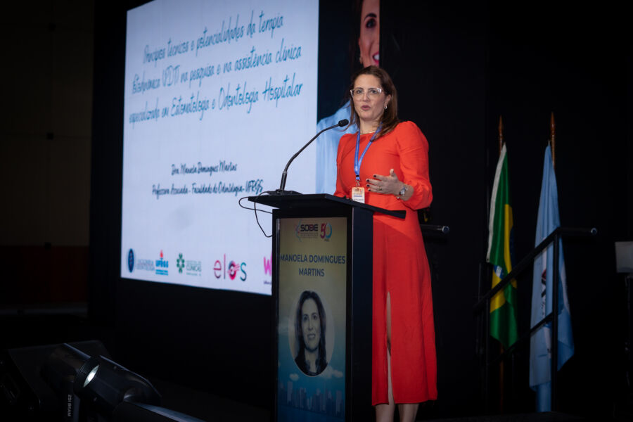 Dra. Manoela Domingues Martins durante SOBEP 2024.