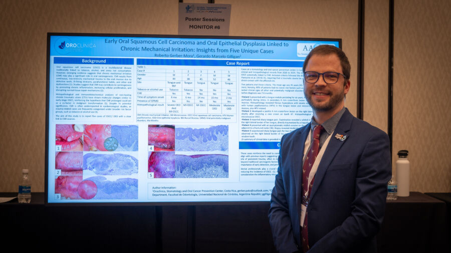 Dr. Roberto Gerber presenta investigación sobre cáncer bucal en el Congreso Internacional AAOM–EAOM 2025, Las Vegas