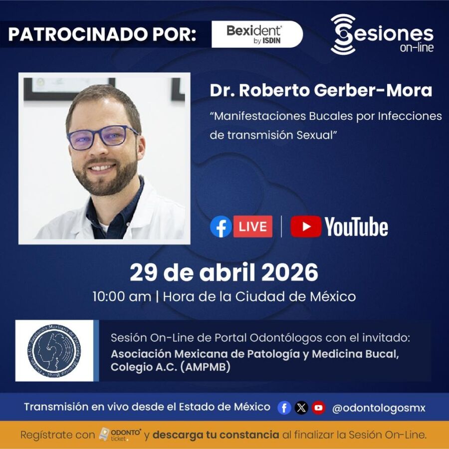 Dr. Roberto Gerber Mora, conferencista invitado en la sesión internacional sobre manifestaciones bucales de infecciones de transmisión sexual, México, abril de 2026.